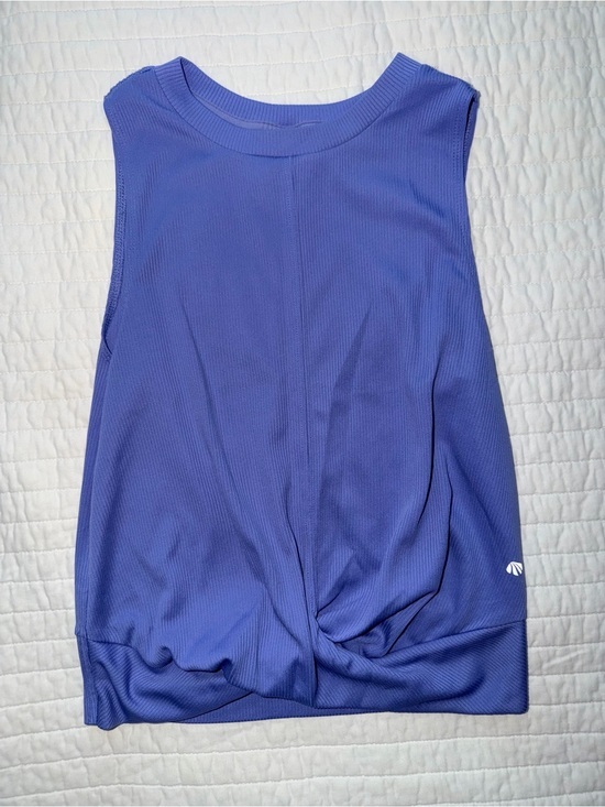 Marika Tops - MARIKA Women’s Purple Twist-Hem Sleeveless Athletic Tank Top